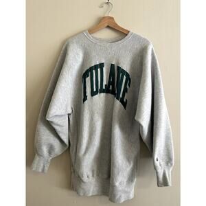 Vintage Tulane University Champion Reverse Weave Crewneck Sweatshirt Men's XXL